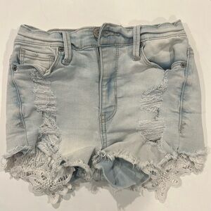Mudd Flx Stretch Distressed Jean Shorts Size 0